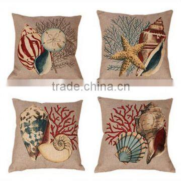Wholesale cotton linen patchwork 3D digital printed cushion cover, pillow case