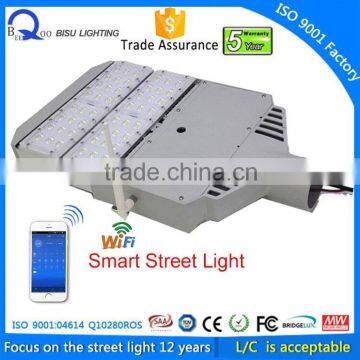 Intelligent System New Arrival Wifi Smart Road Lamp IP65 60W 120W Led Street Light Photocell COB All in One Quality Choice