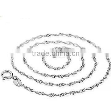 925 Sterling Silver Wave Chain Necklace Patterns                        
                                                Quality Choice