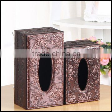 Leather tissue bo home creative paper bo antique European style imitation leather carton manufacturers direct sales