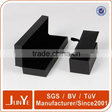 matte custom black box packaging jewelry box inside sponge