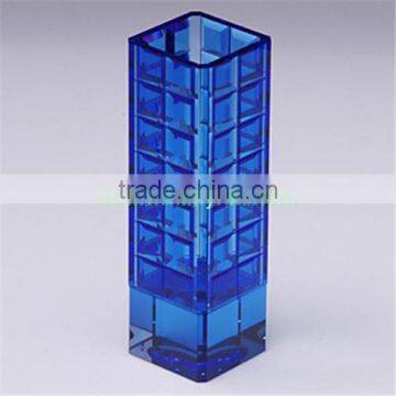 artificial glass home decor crystal cheap glass flower vases