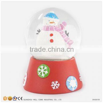 Resin Snow Globe Christmas Snowman Statue