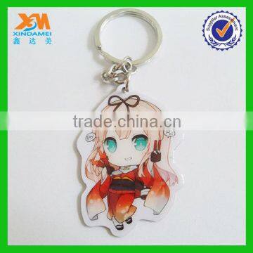 Promotional gift metal keyring angel custom