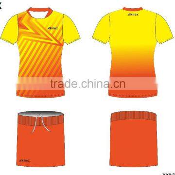 custom high quality dry fit quick dry badminton wear/jersey with free design