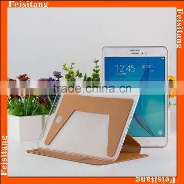 Flip stents pu leather holster tpu transparent soft shell 8inch holster For android galaxy tab a tablet t350 t355c