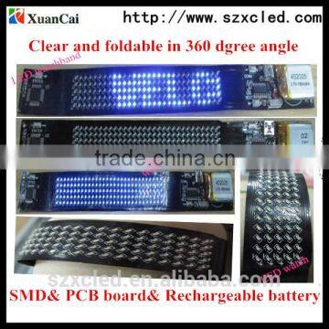 Best Quality Stylish SMD Led Watchband Foldable Led Watch for Advertising
