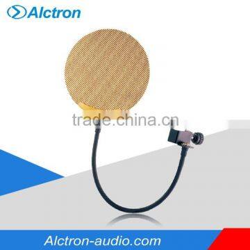 Alctron MA019G Gloden Metal Pop Filter, Pop Shield, Pop Screen, Studio Mic Screen