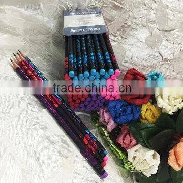 Standard Size Round Shape Soft Wood 72pcs Heat Rolling Laser HB Pencil With Eraser photo-4