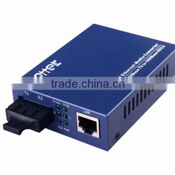 10/100/1000M cassette single mode dual fiber media converter