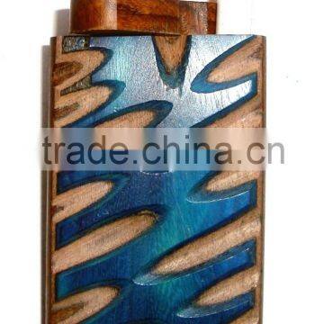 Designed Coloured Wood Dug Out Pipe