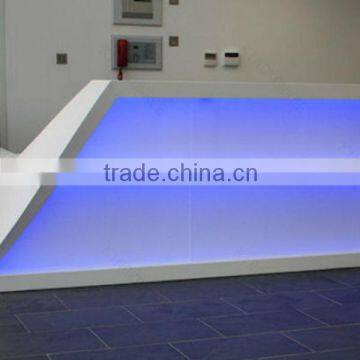 KKR Acrylic Solid Surface Reception Desks With Led Light photo-4