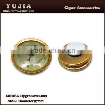 YuJia cigar 57mm metal digital cigar hygrometer for humidor