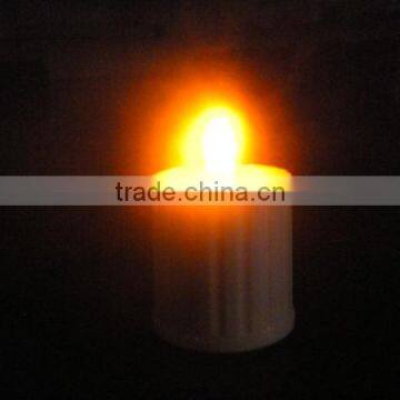 Indoor plastic pillar battery operated LED table lamp