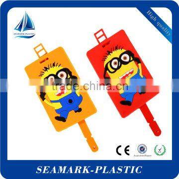 2016 custom made silicone rubber luggage tags hard plastic luggage tag for trip