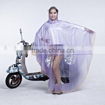 New design waterproof pvc ladies raincoat for motorcycle riders