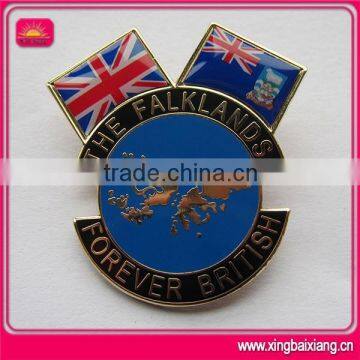 customer design double flag badges flag patches lapel pin