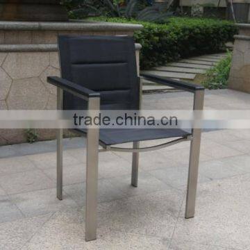 New stainless steel waterproof outdoor chair with polywood armrest