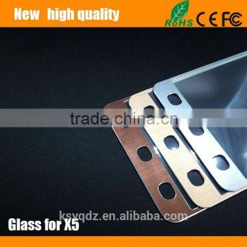 2.5D Titanium Alloy Brushed Metal Tempered Glass Screen Protector Guard for SONY X5 photo-3
