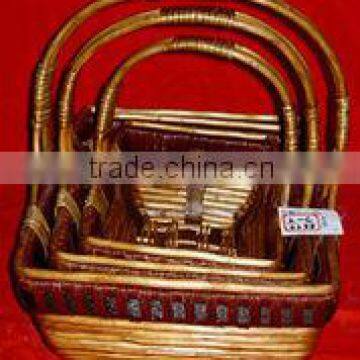 cheap bulk willow wicker baskets with handles