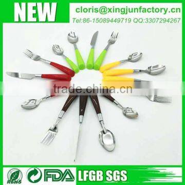 High Grade Tableware - Stainless Steel Cutlery Set With Colorful Handle