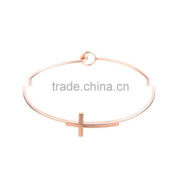 expandable 316L stainless steel cross wire bangle