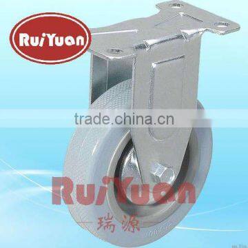 33XXXF Small Gray rubber Fixed caster wheel