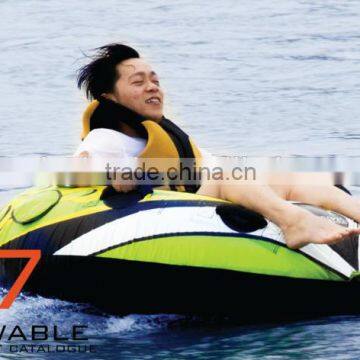 Inflatable swordfish towable snow skiing water tube