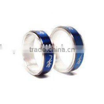 Blue Healthcare Titanium Ring