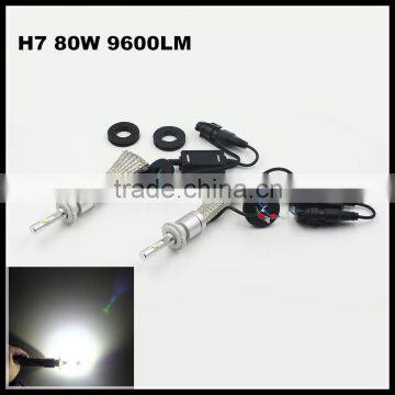 Super Bright R3 9600lm H7 Xenon White 6000K Car LED Headlight Conversion Lamp Kit XHP-50 9600lm Bulb