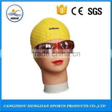 Fashionable Multi Color Silicone Personalized Swimming Caps With Goggle