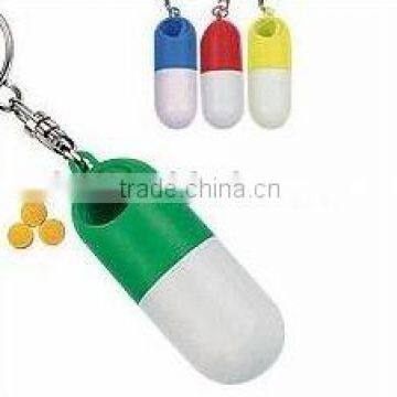 Mini Pill Box Keychain/keyring/keyholder