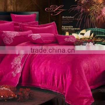 Modern And Luxury Wedding Bedroom Sets Jacquard Bedding Set 7 pcs King Size