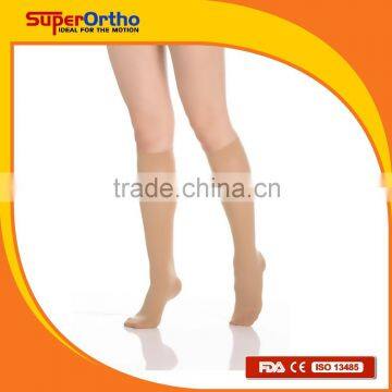 Medical Compression Stocking--- A8-006 Ultra Comfort Under Knee Close Toes