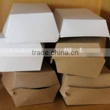 China maker Customize logo printed gray Kraft Paper Packaging Fast Food Box