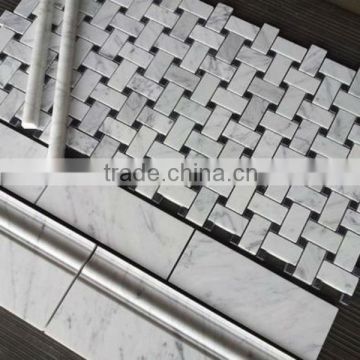 fashion moroccan mosaic tile, natural stone mosaic, Italian tile white marble mosaic tile molds, Italy bianco carrara marble