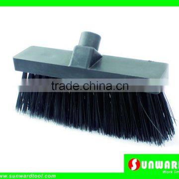 Plastic Block Scavenger Broom with Single Built-in Threaded Hole,270mm