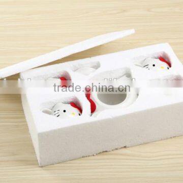 Creative Lovely Cartoon Pink Red Hello Kitty Cat Gift Ceramic Teapot and Mug 5 in 1 Set photo-3