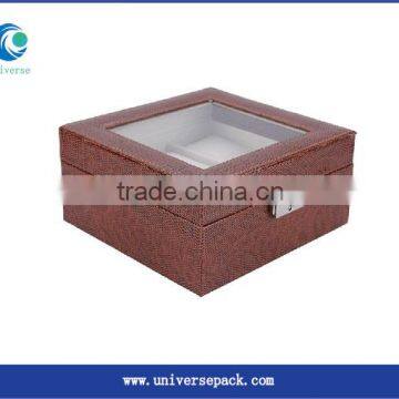 Leather Covered Plastic Boxes For Display Made In China Packing Goods Wholesale