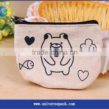 printed promotional canvas cosmetic bags