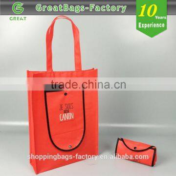 Hot compostable folding eco nonwoven shopping bag purple