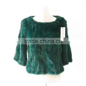 New Style ladies` mink fur top coat with 3/4 long sleeve,KZ14083