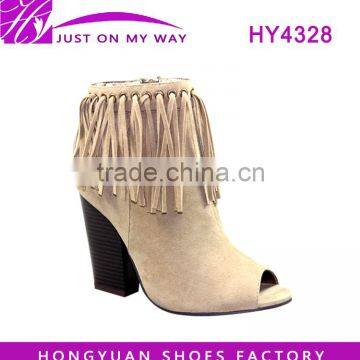 high qulity fashionable open toe women boots 2015