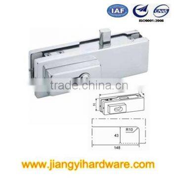 glass fitting floor door lock