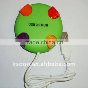 Round Shape 4 Port USB 2.0 HUB