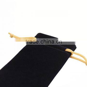 Soft luxury design large drawstring gift bags printing Gold logo