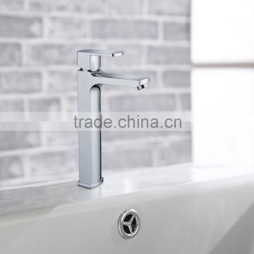 Fashionable Long Neck Chrome Plated Single Lever Basin Mixer