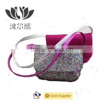 Factory price Wholesale Glitter kids/children PU Shoulder bag