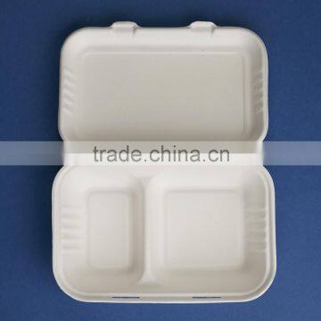 HL-96 -2 100% Biodegradable Bagasse Clamshell Box Quality Choice photo-3