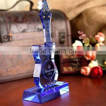 Nice Crystal Glass Guitar Musical Instrument for Home Decorations & Gifts CO-M004